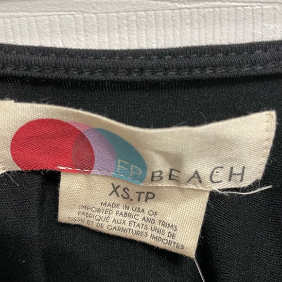 NWT Free People Beach Alia Crop Top Black Size XS Sexy Gothic NWT Y2K Style - Picture 5 of 10